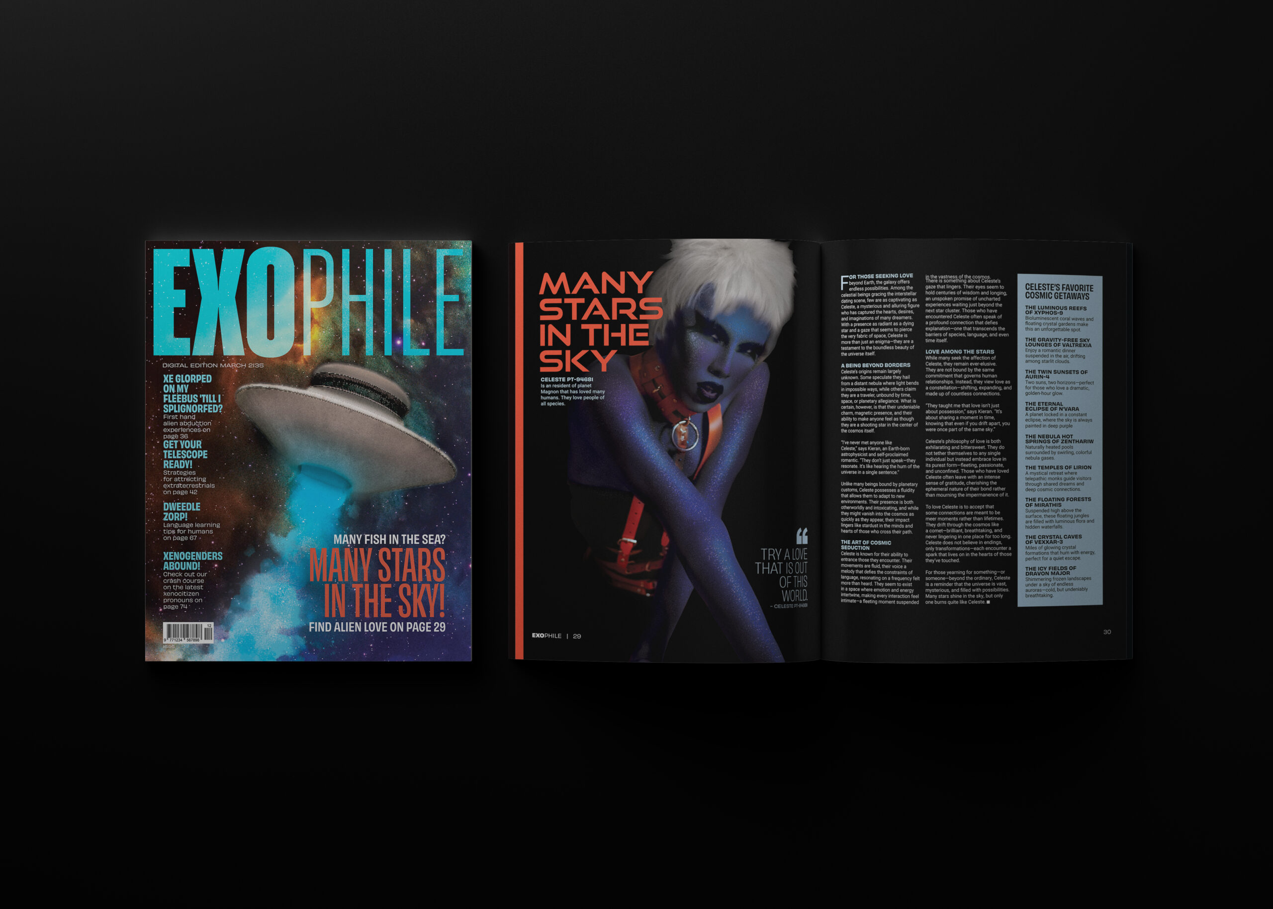 Exophile cover and magazine