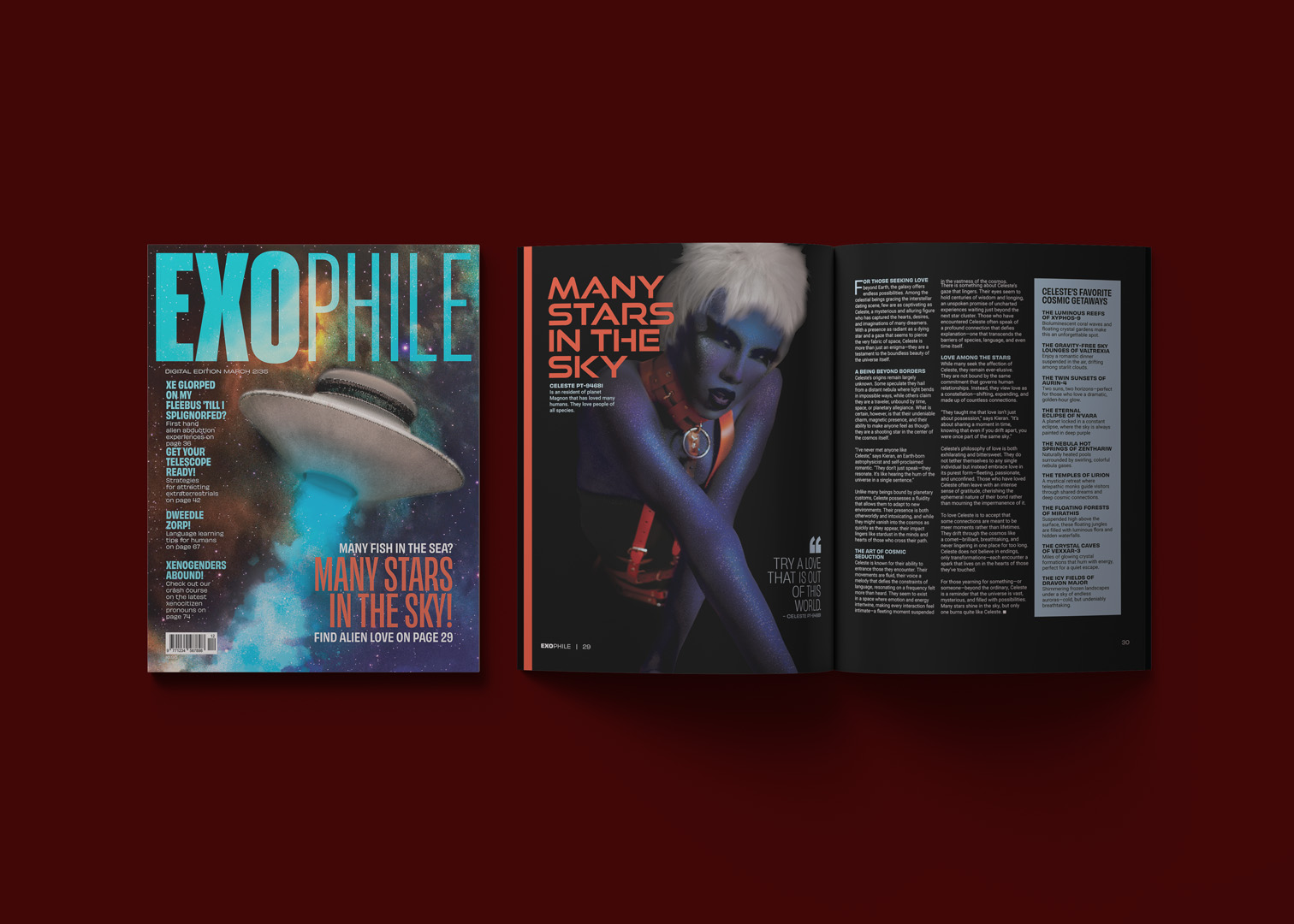 Exophile cover and magazine